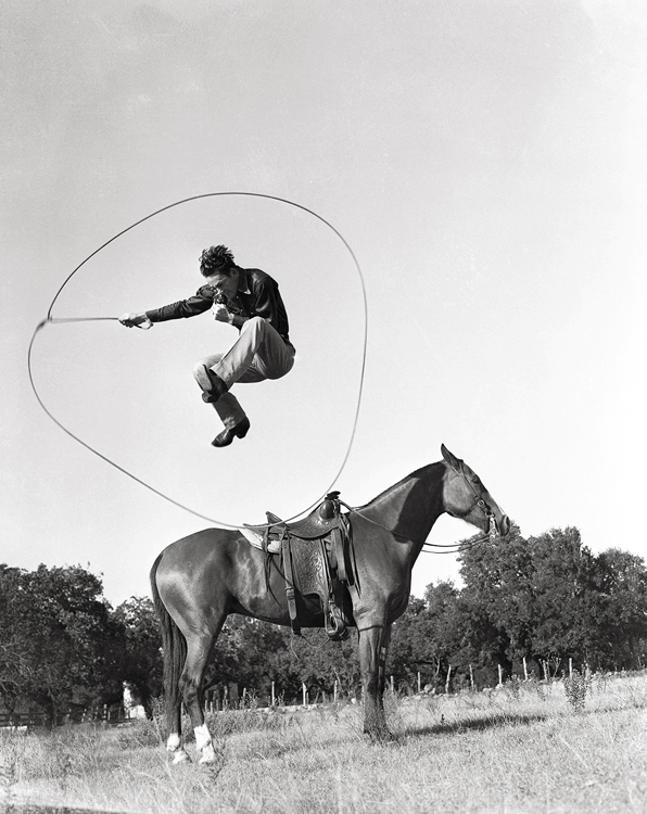 Cowboy doing a rope trick