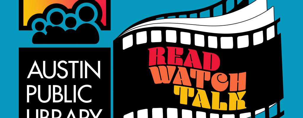 Film strip with the title READ WATCH TALK written inside of it.
