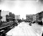 Congress Avenue looking north toward the Capitol from between 4th and 5th Streets (circa 1910)