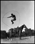 Cowboy doing a rope trick