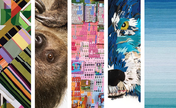 Examples of previous artists shown left to right: Irene Roderick, Randal Ford, Akirash, Calder Kamin, Maria Fernanda Borrero