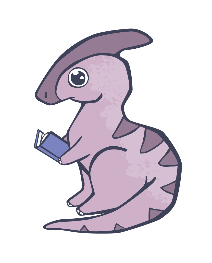 Ankylosaurus with a book