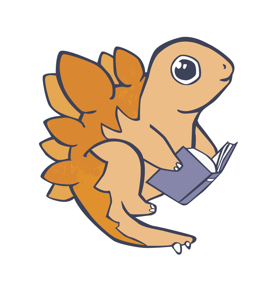 Stegosaurus con el libro