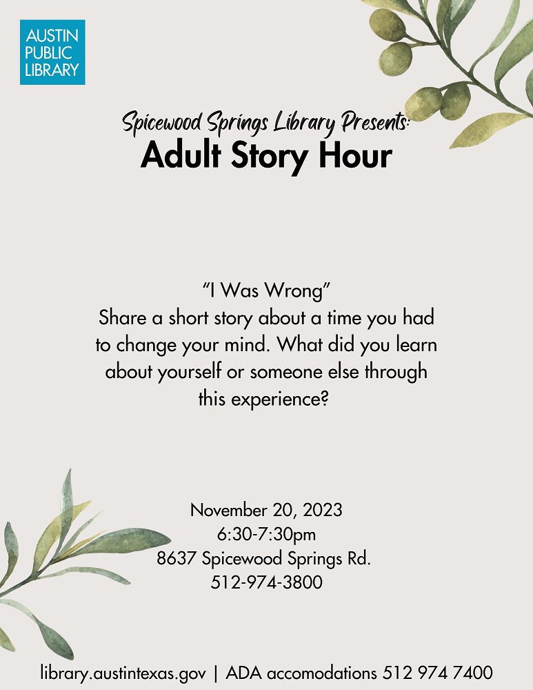 Adult Story Hour
