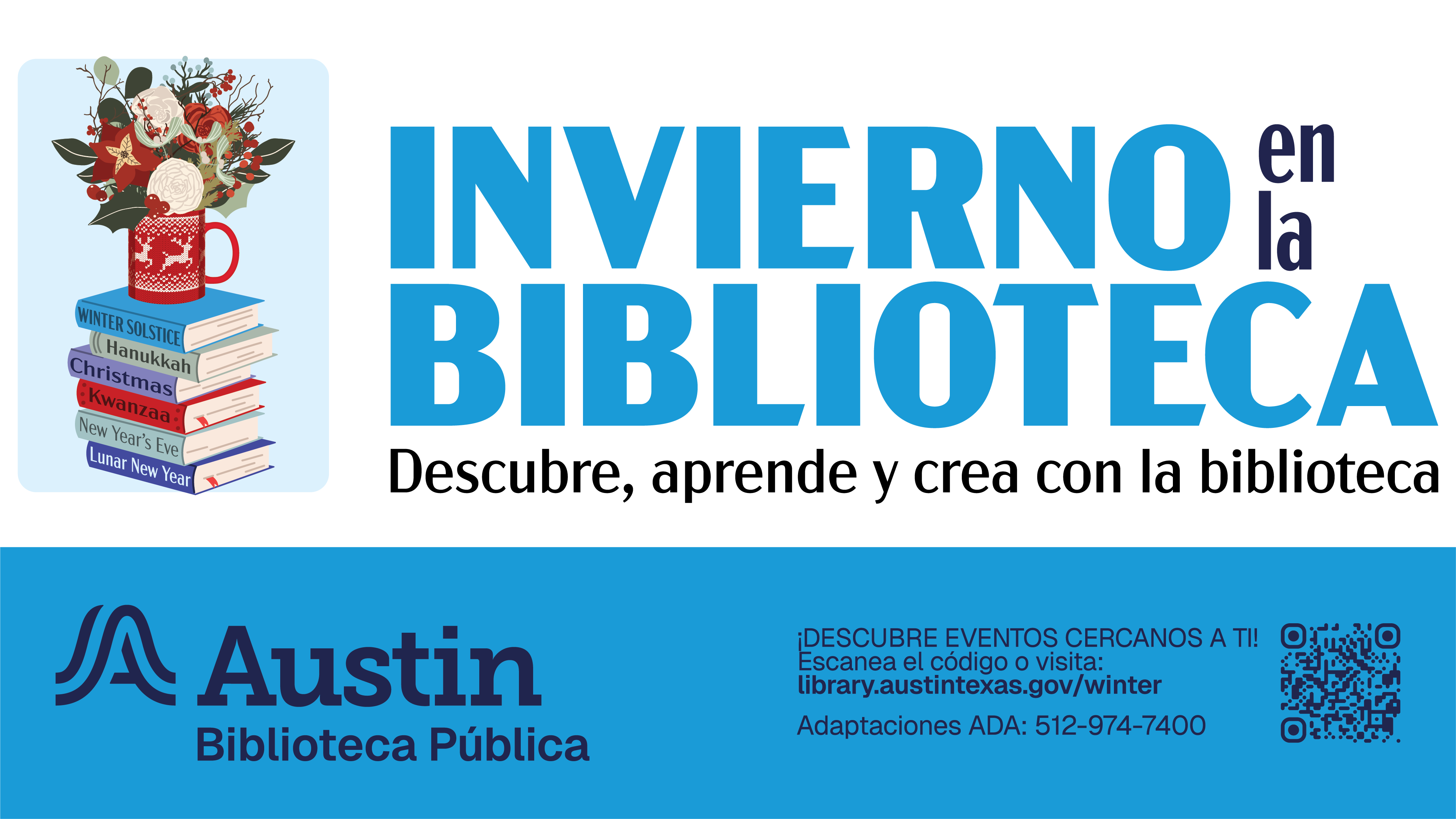 Winter flowers in a coffee cup with a deer on it.