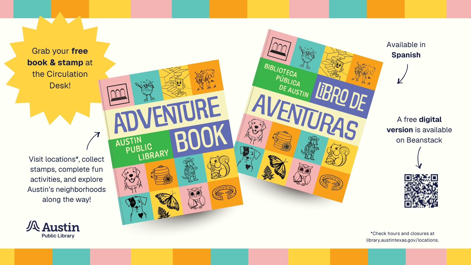 slide with adventure book instructions and images