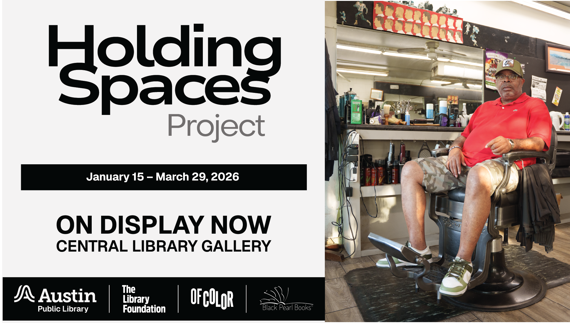 Kevin Asperry sits in a barber chair at Marshall's Barber Shop on 12th Street