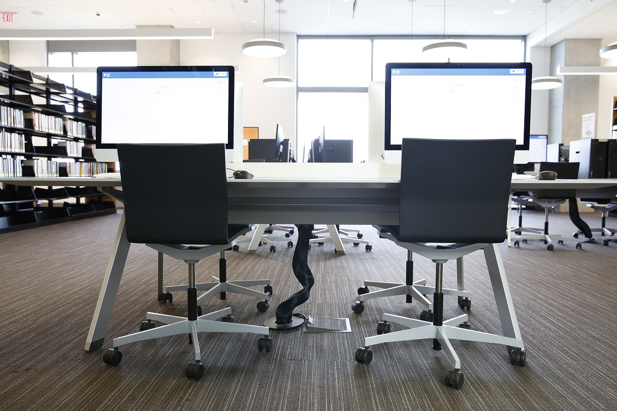 Computers on a desk