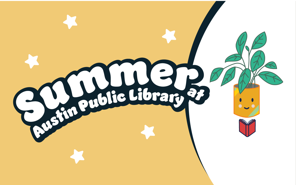Summer at Austin Public Library, yellow plant