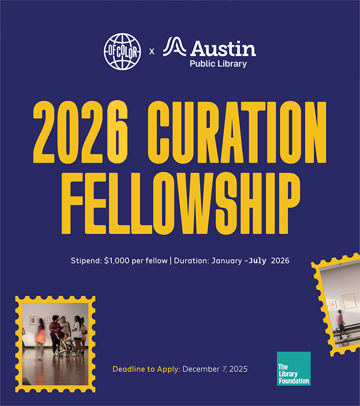 Blue rectangle with 2026 Curation fellowship text