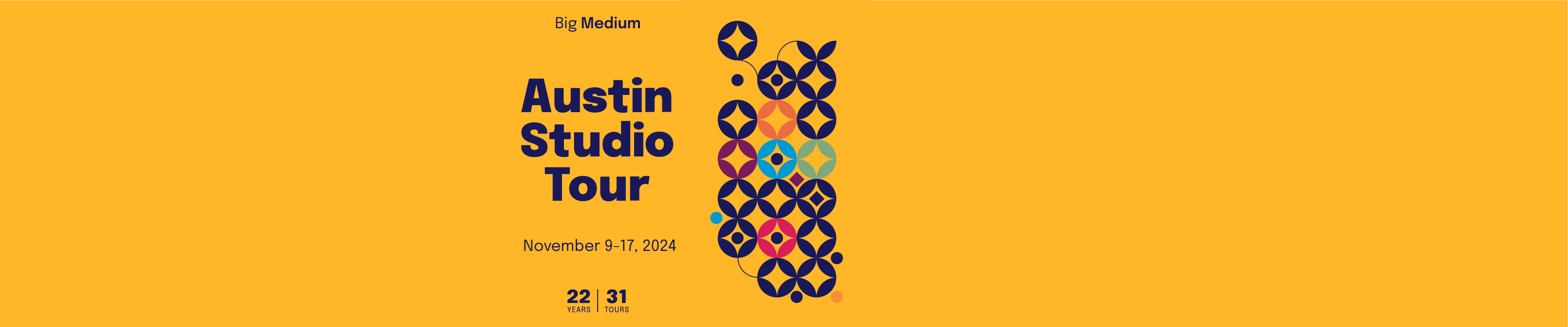 Austin Studio Tour, November 9-17, 2024, Big Medium, 22 years, 31 tours