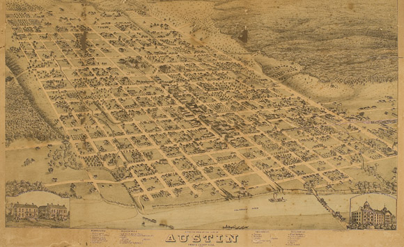 Bird's Eye View of the City of Austin