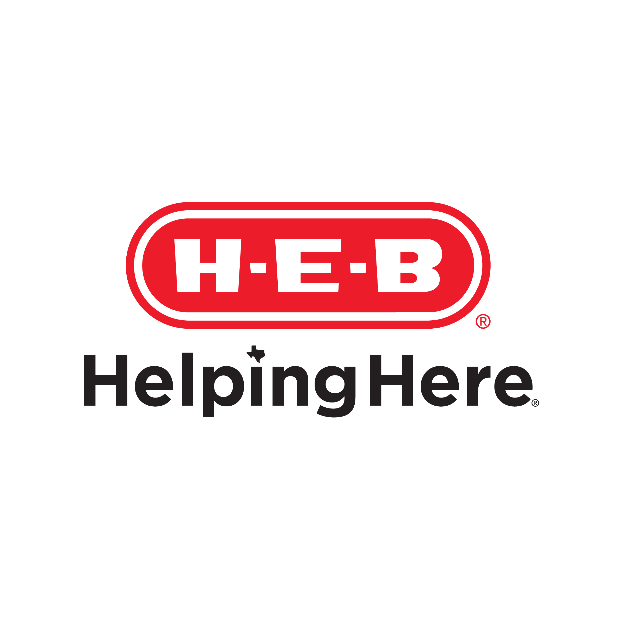 HEB Helping Here logos