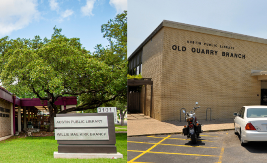 Exterior photographs of the Willie Mae Kirk and Old Quarry Branches