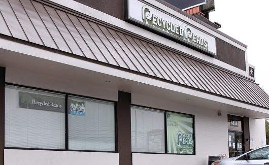 exterior of Recycled Reads shop on Burnet Road in Austin, Texas