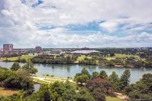 Outdoor deck view of Ladybird Lake