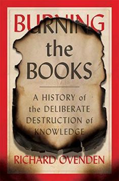 Book cover that appears to have been burned around title text