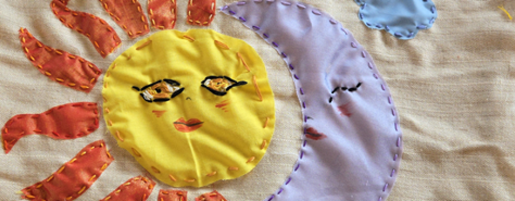 piece of decorated fabric