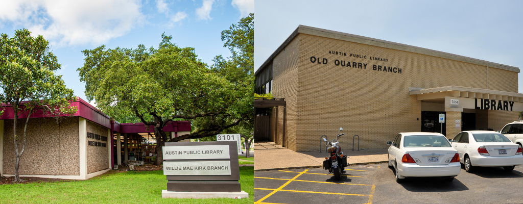 Exterior photographs of the Willie Mae Kirk and Old Quarry Branches