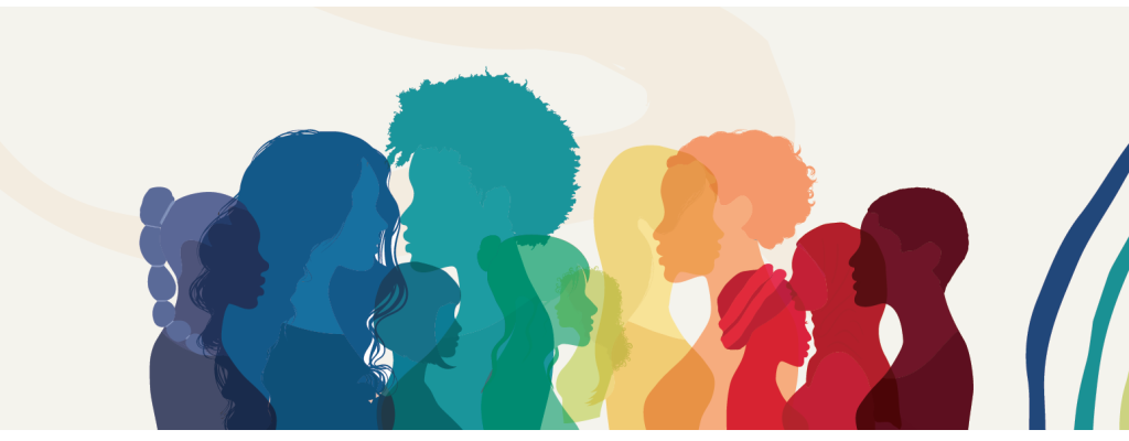 colorful rainbow of people