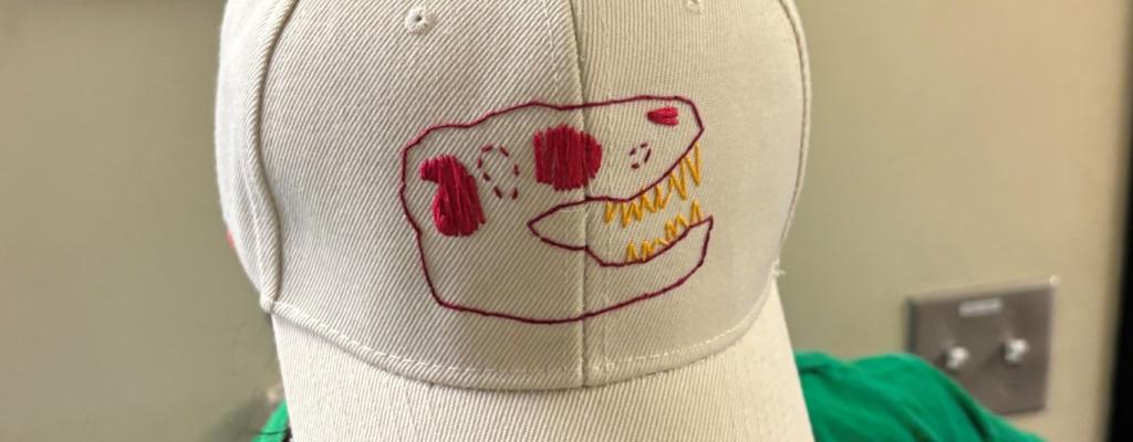 embroidered hat