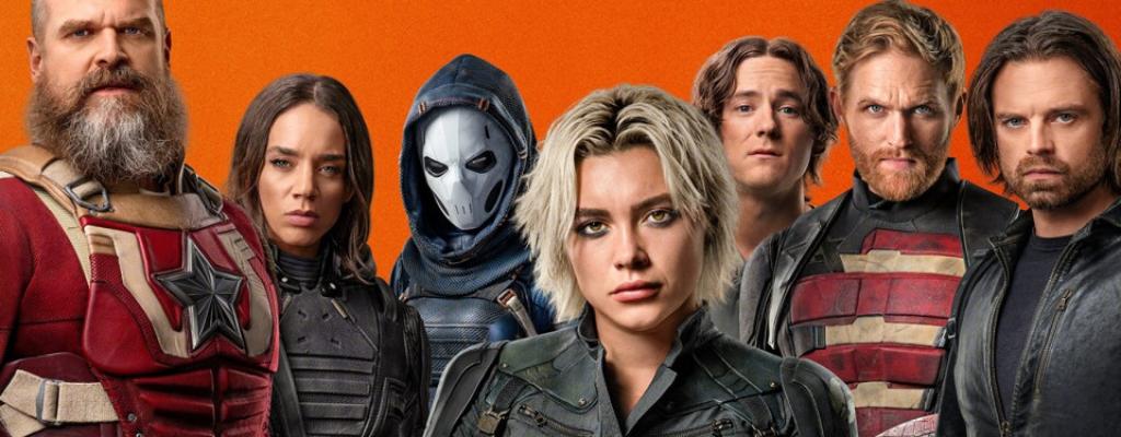 Banner image of the main characters from the film "Thunderbolts"