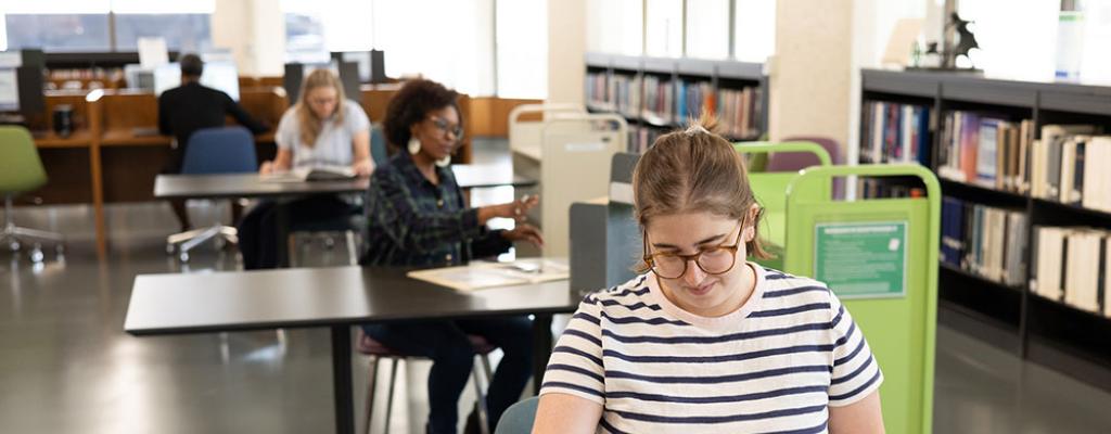 people researching in the AHC reading room