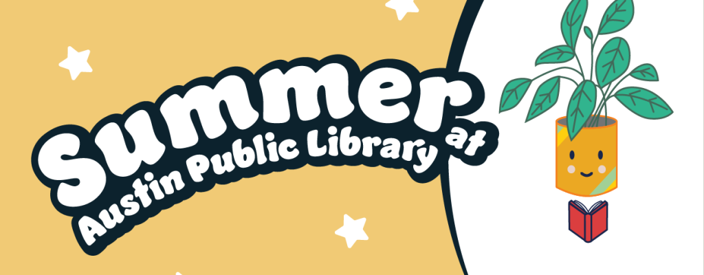 Summer at Austin Public Library, yellow plant