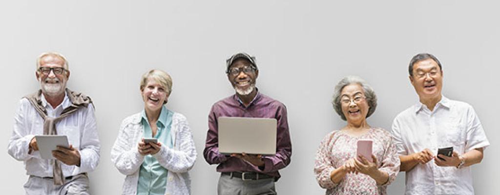 People holding devices