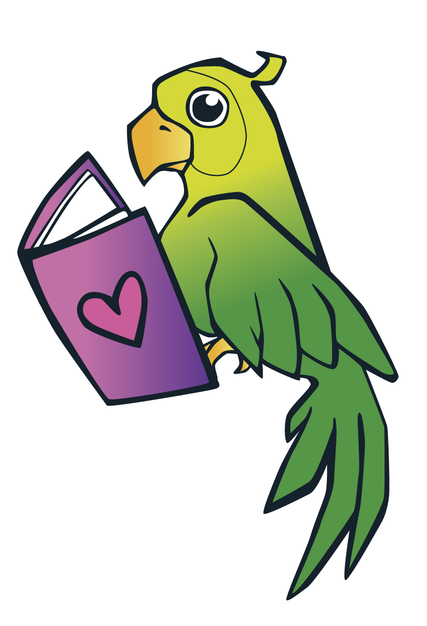 parrot reading